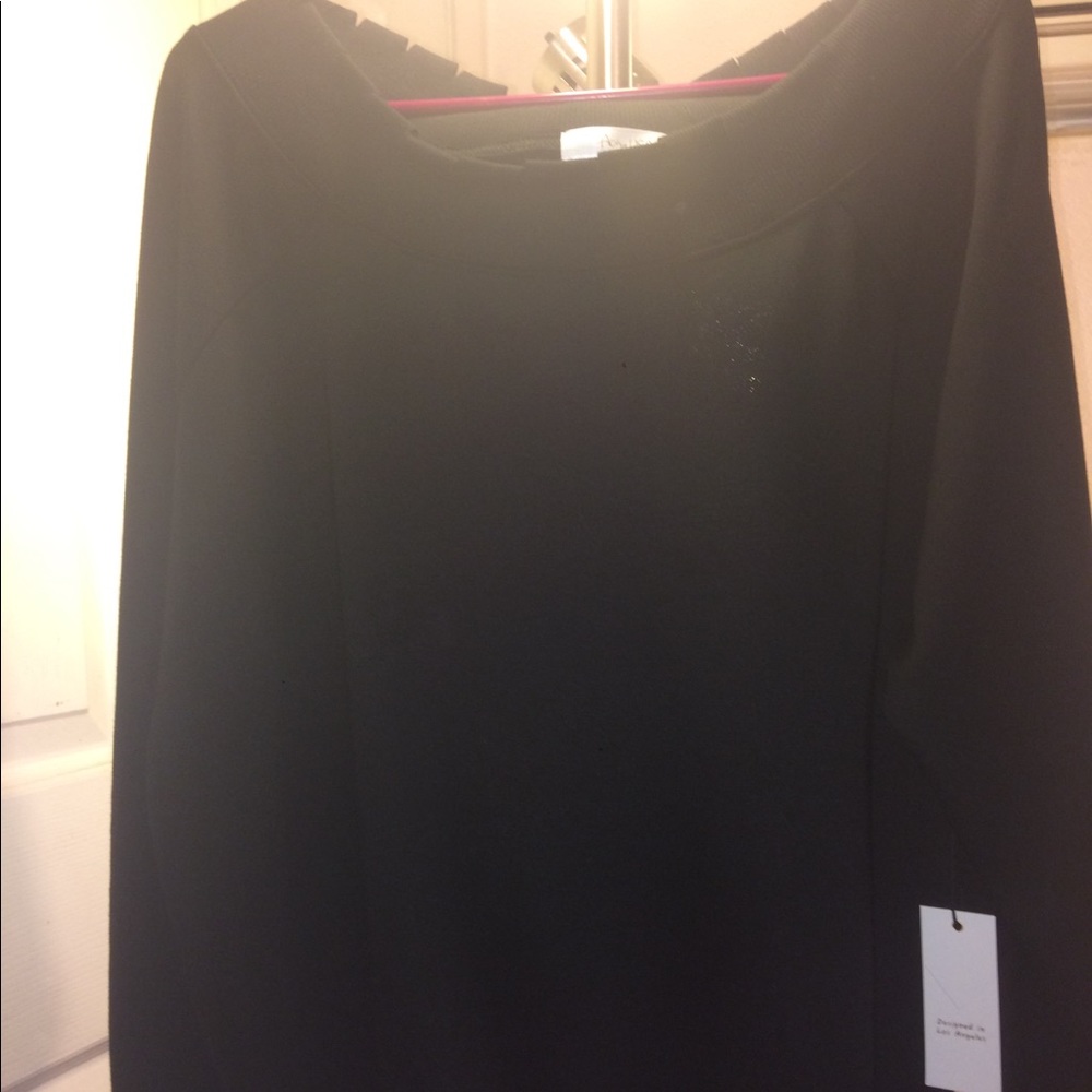 Black off the shoulder sweater